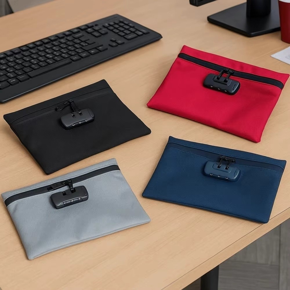 Travel Ziplock Bags - Nuova Borsa Portasoldi Trasparente con Lucchetto