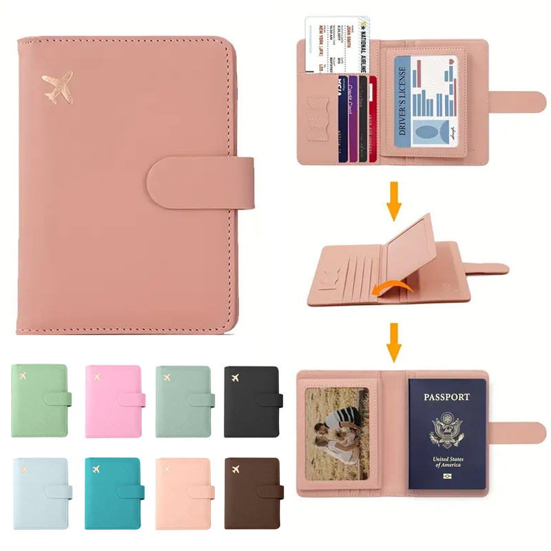 Travel Accessories Plane - Porta Passaporto in Pelle Impermeabile con