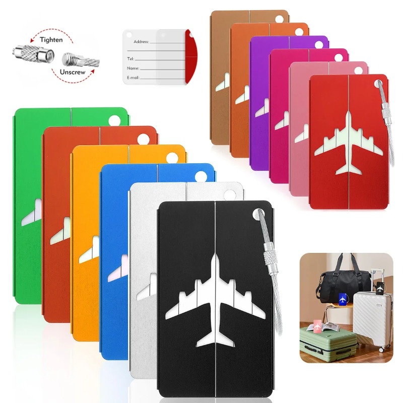Travel Accessories Plane - Etichetta per Bagagli in Lega di