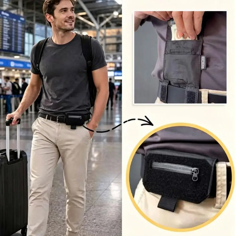 Money Belt Hidden - Portafoglio da Cintura Portatile, Regalo per